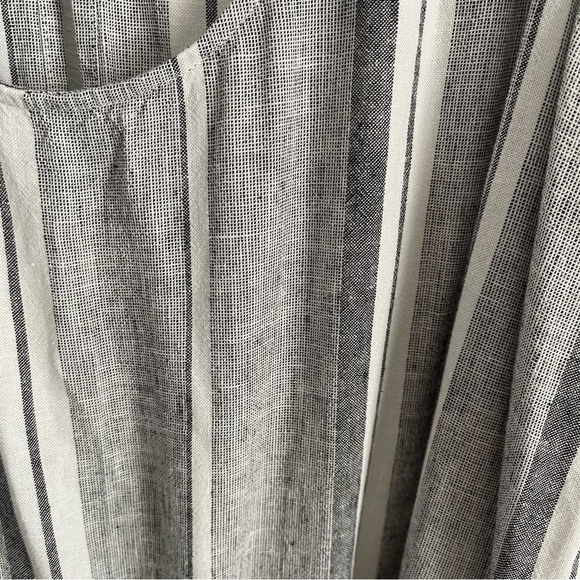 Cloth & Stone Gray Striped Sleeveless Jump Suit linen blend size medium NWT - Picture 13 of 14